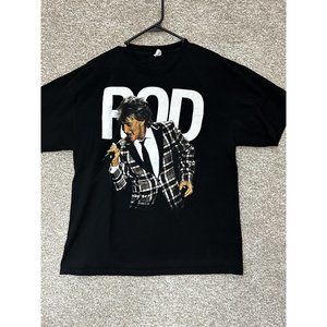 Rod Stewart 2009 Concert T-Shirt "One Rockin' Night" Black Band Top Size XL